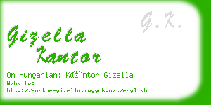 gizella kantor business card